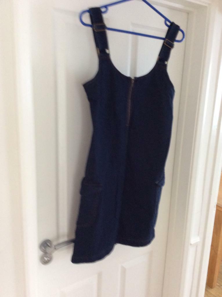red herring denim pinafore